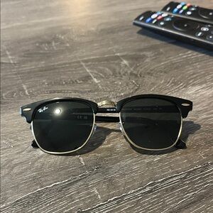 Ray-Ban Black and Gold Sunglasses